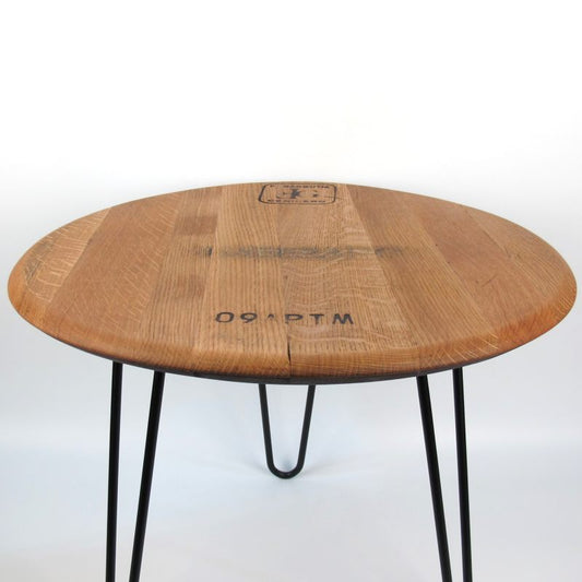 Couchtisch aus altem Weinfassdeckel Ø=55cm "Valserrano"