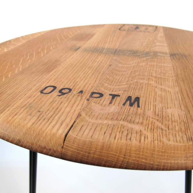 Couchtisch aus altem Weinfassdeckel Ø=55cm "Valserrano"