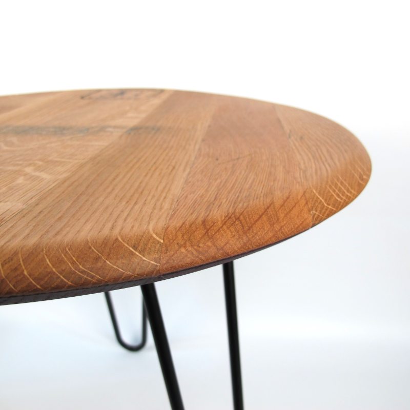 Couchtisch aus altem Weinfassdeckel Ø=55cm "Valserrano"