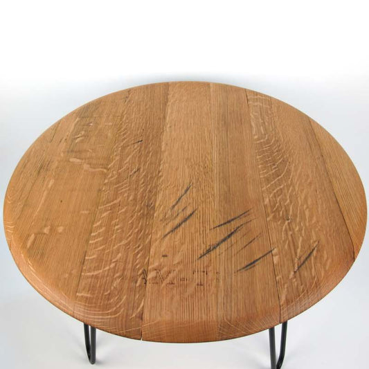 Couchtisch aus altem Weinfassdeckel Ø=55cm "AM-TP"