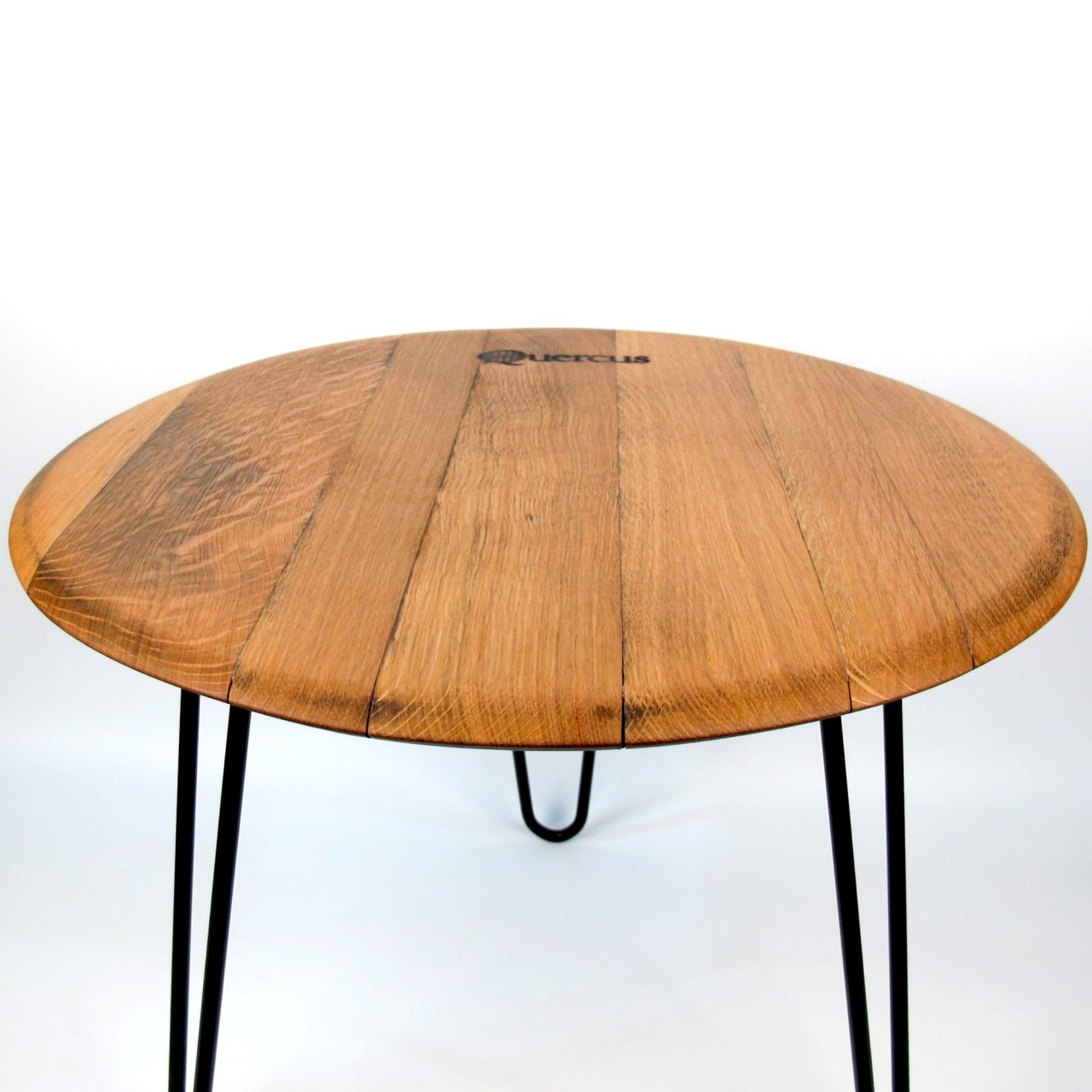 Couchtisch aus altem Weinfassdeckel Ø=55cm "Quercus"