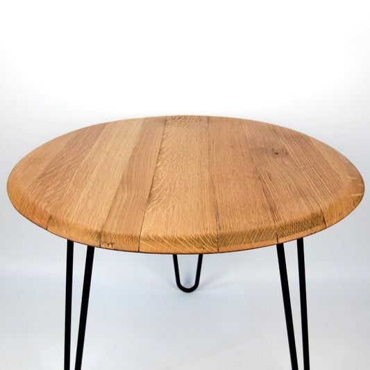 Couchtisch aus altem Weinfassdeckel Ø=53cm "Demptos US MT+TH 02/08"