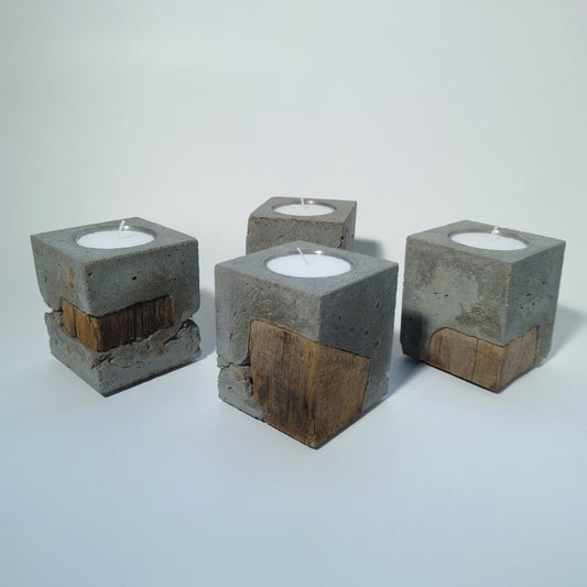 Beton & Holz Teelichthalter