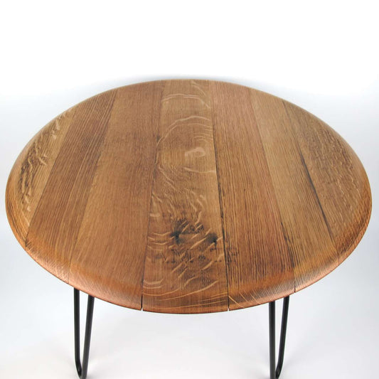 Couchtisch aus altem Weinfassdeckel Ø=54cm "AM-TP"