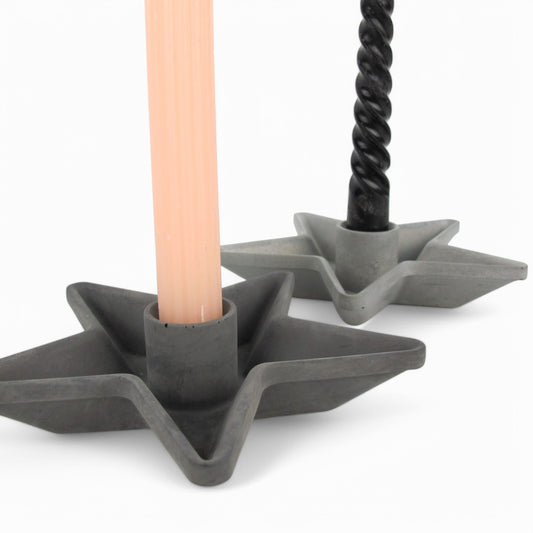 Tähti | Kerzenständer in Sternform aus Beton