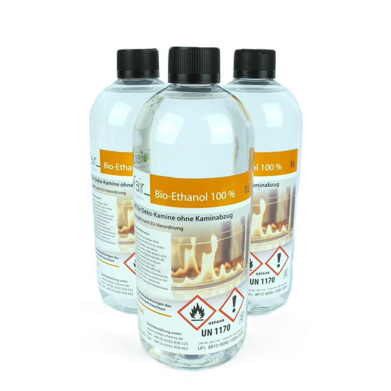 100% Bio-Ethanol für Gartenfackeln & Tischkamine