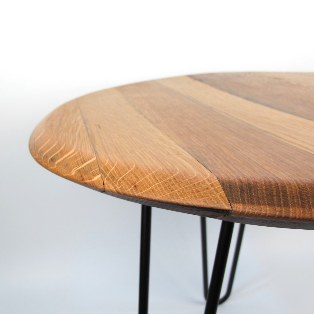 Couchtisch aus altem Weinfassdeckel Ø=55cm "Tonner"