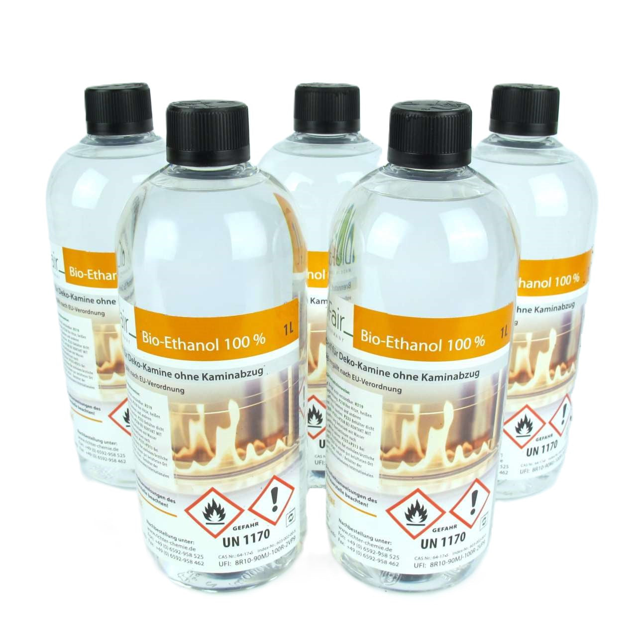 100% Bio-Ethanol für Gartenfackeln & Tischkamine