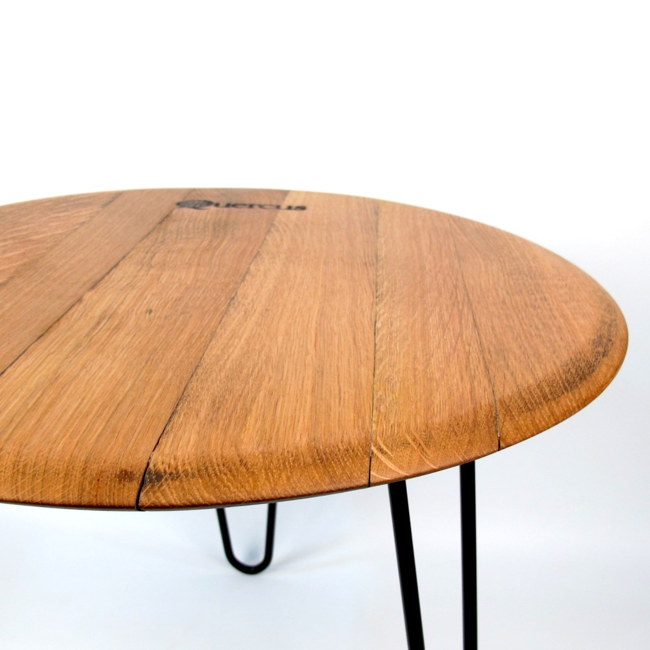 Couchtisch aus altem Weinfassdeckel Ø=55cm "Quercus"