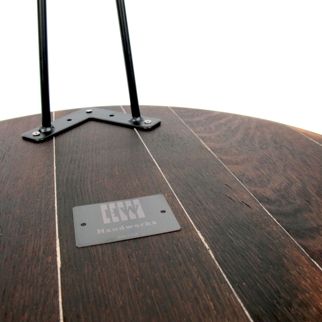 Couchtisch aus altem Weinfassdeckel Ø=55cm "Quercus"