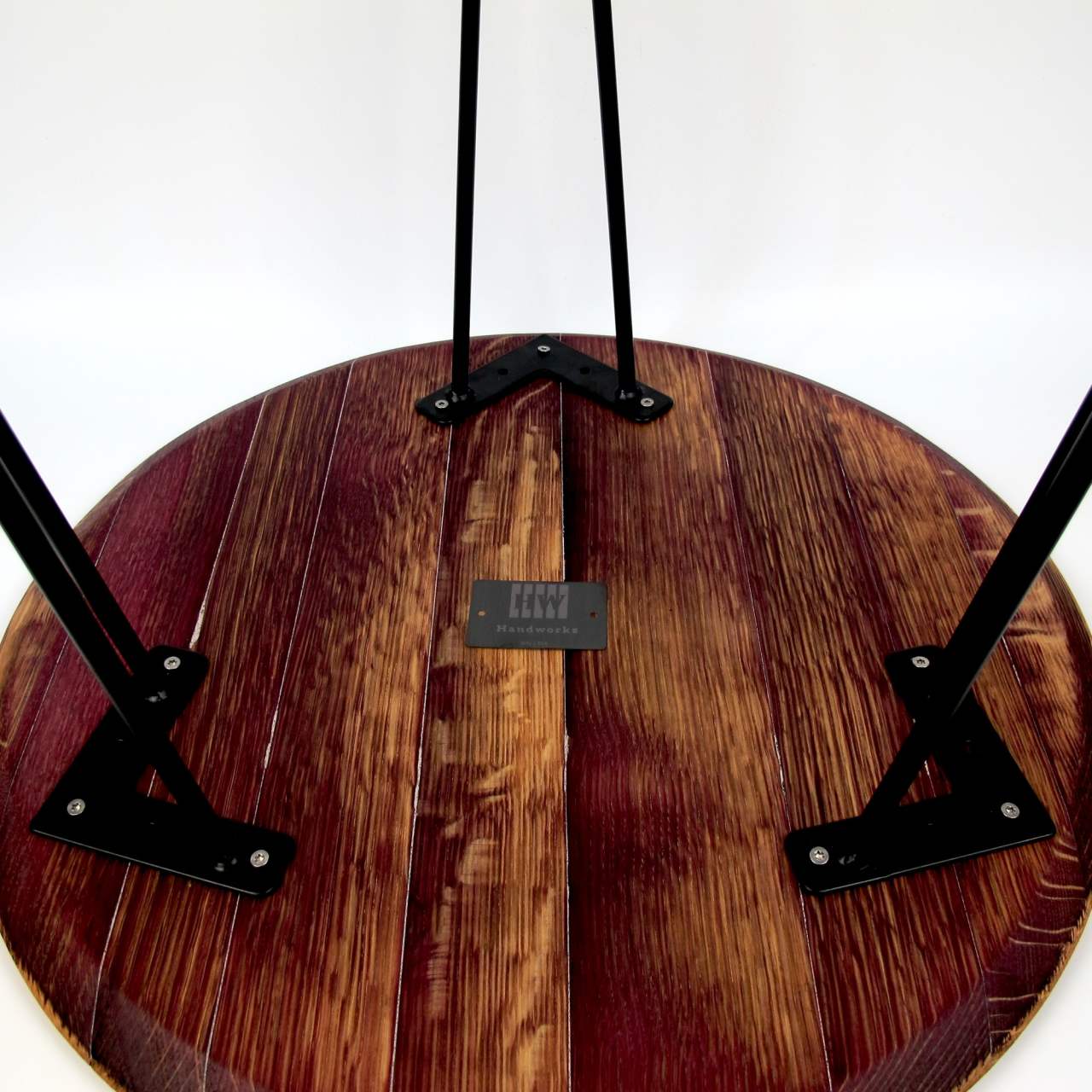 Couchtisch aus altem Weinfassdeckel Ø=55cm "Herfe H Toneleria"