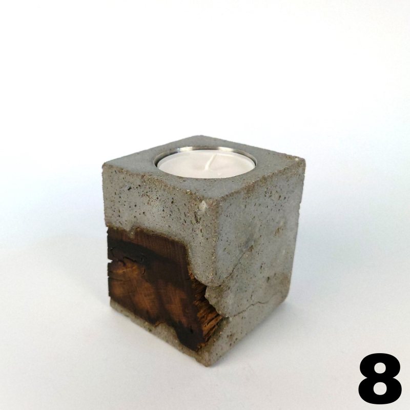 Beton & Holz Teelichthalter