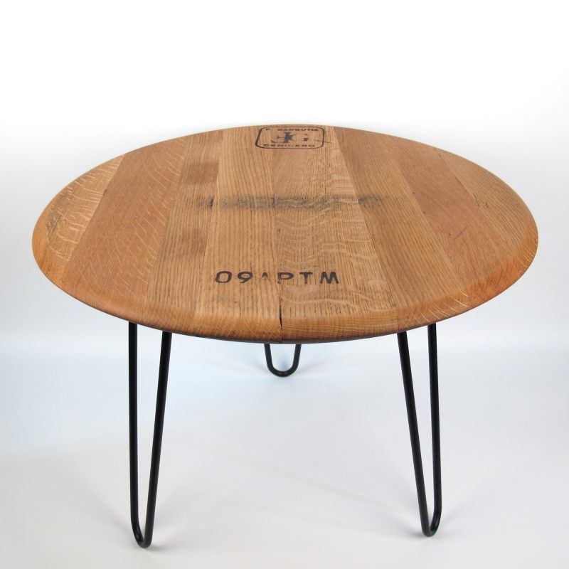Couchtisch aus altem Weinfassdeckel Ø=55cm "Valserrano"