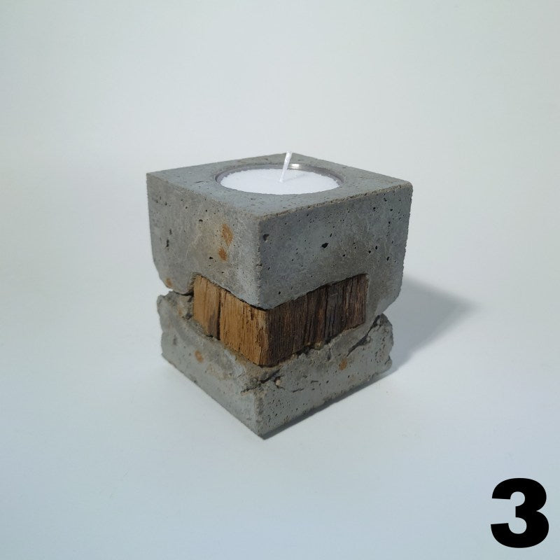 Beton & Holz Teelichthalter
