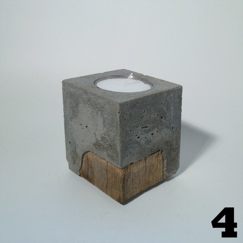 Beton & Holz Teelichthalter