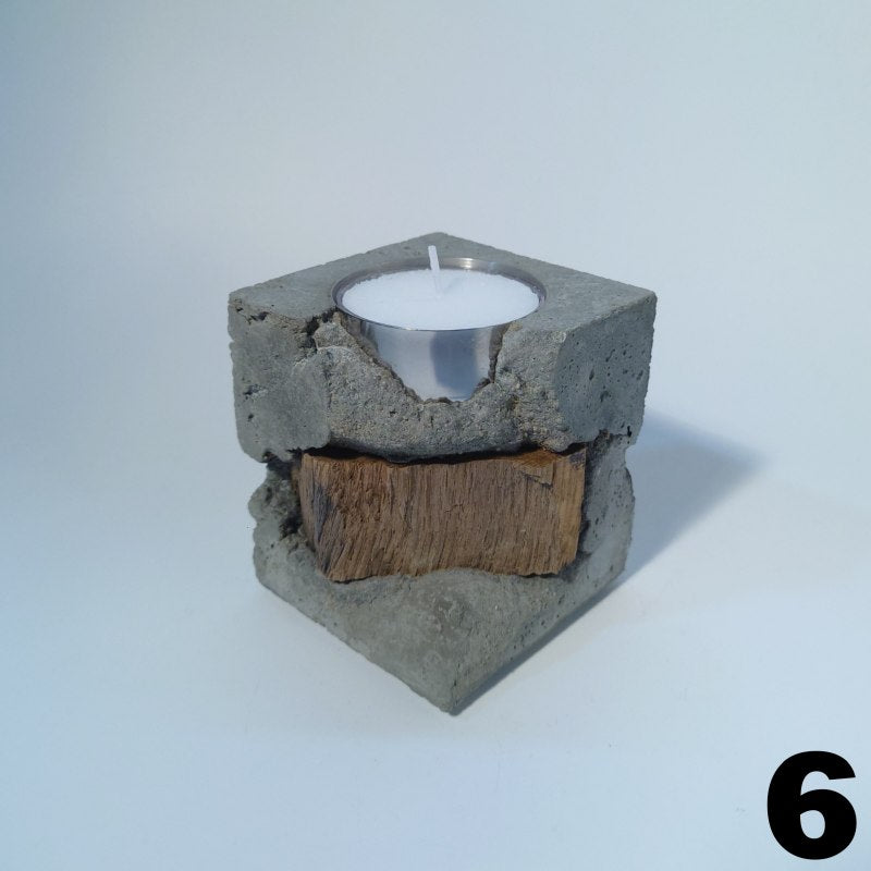 Beton & Holz Teelichthalter