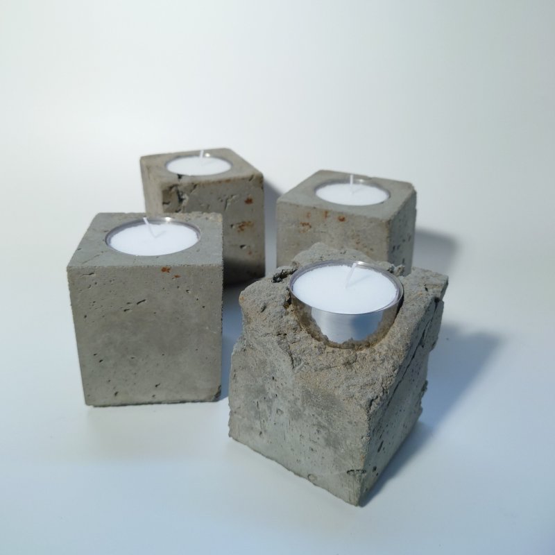 Concrete tea light holder