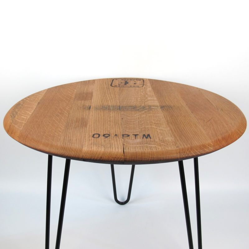 Coffee table made from old wine barrel lid "Valserrano"