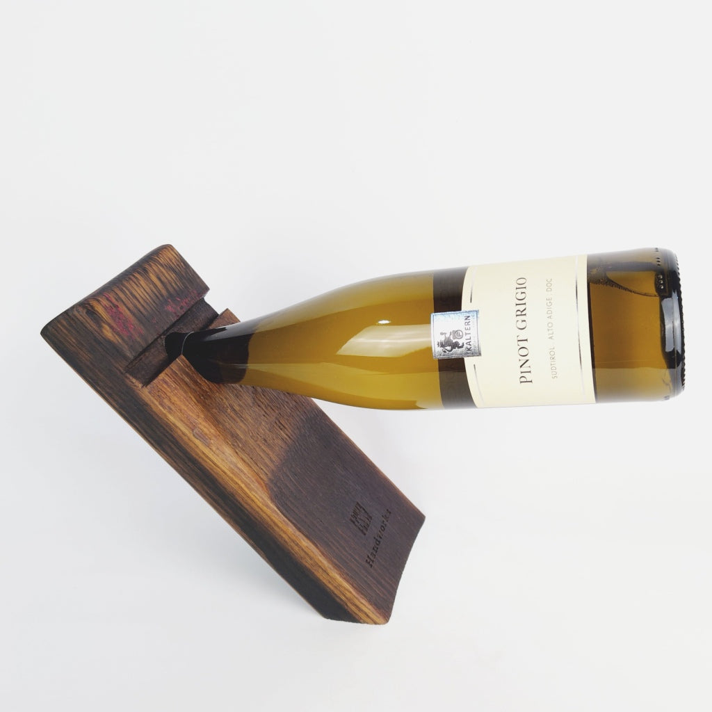 Montis | Weinständer aus rustikaler Fassdaube