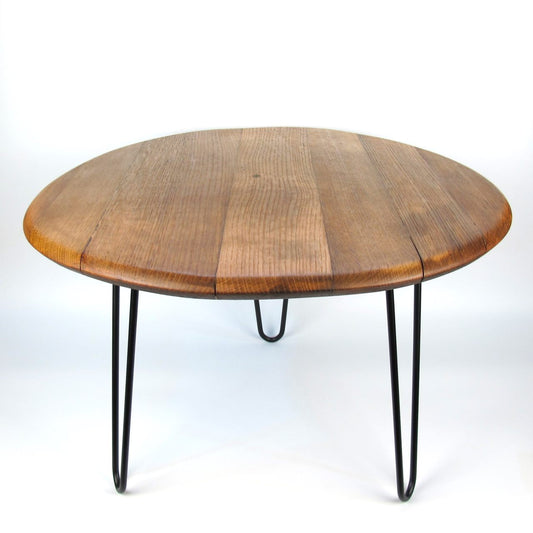 Coffee table made from old whiskey barrel lid Ø=66cm "without embossing"