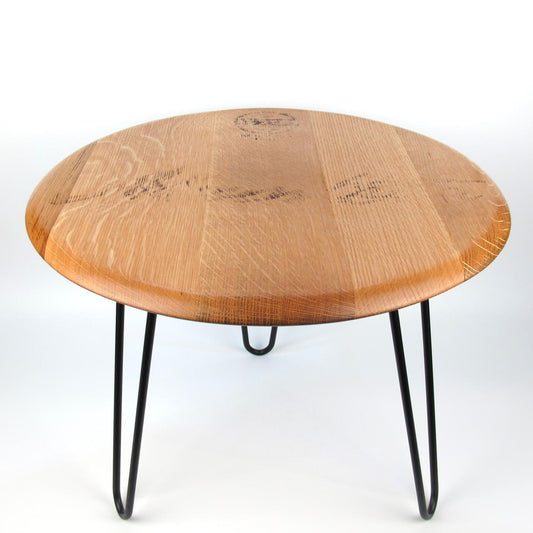 Coffee table made from old wine barrel lid "Tonnellerie Baron 2013"