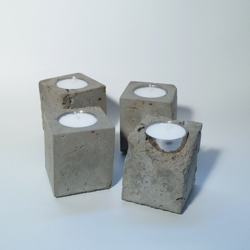 Concrete tea light holder