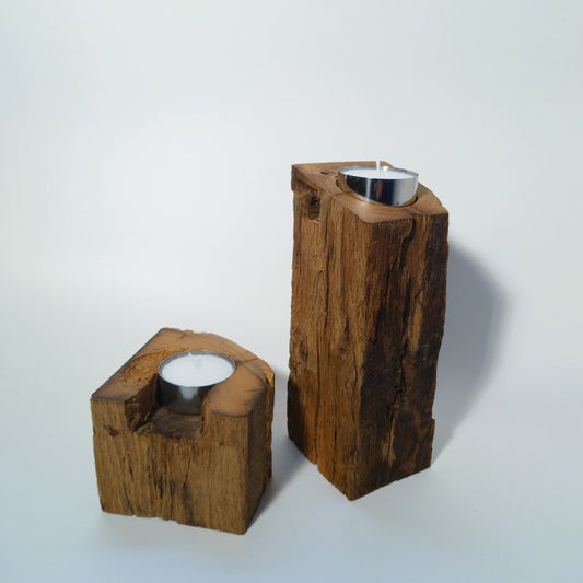 Wooden tea light holder