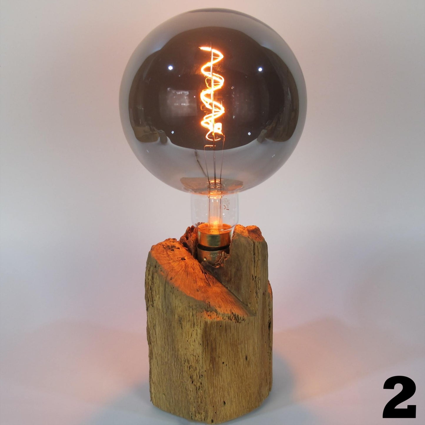 Table lamp made of oak