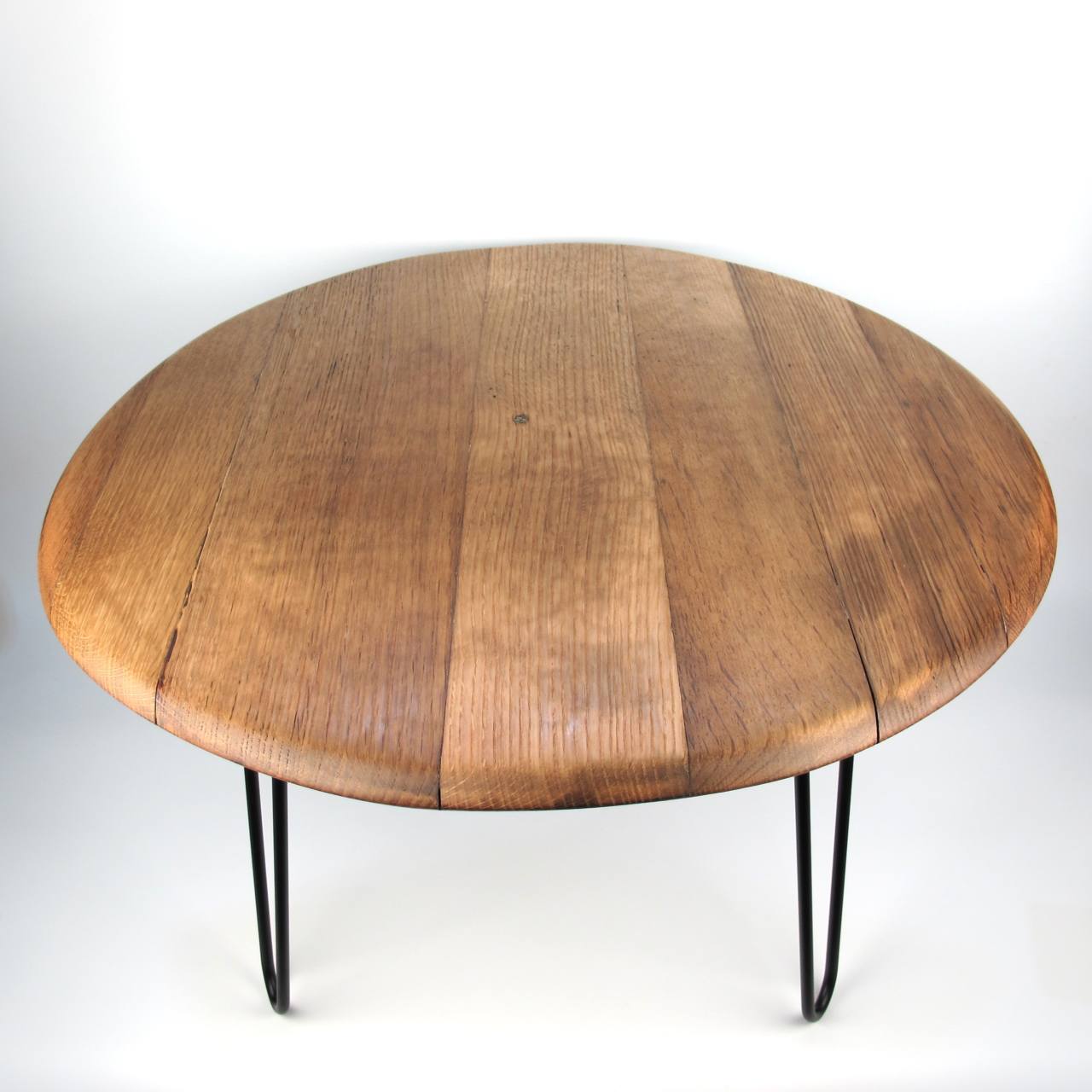 Coffee table made from old whiskey barrel lid Ø=66cm "without embossing"