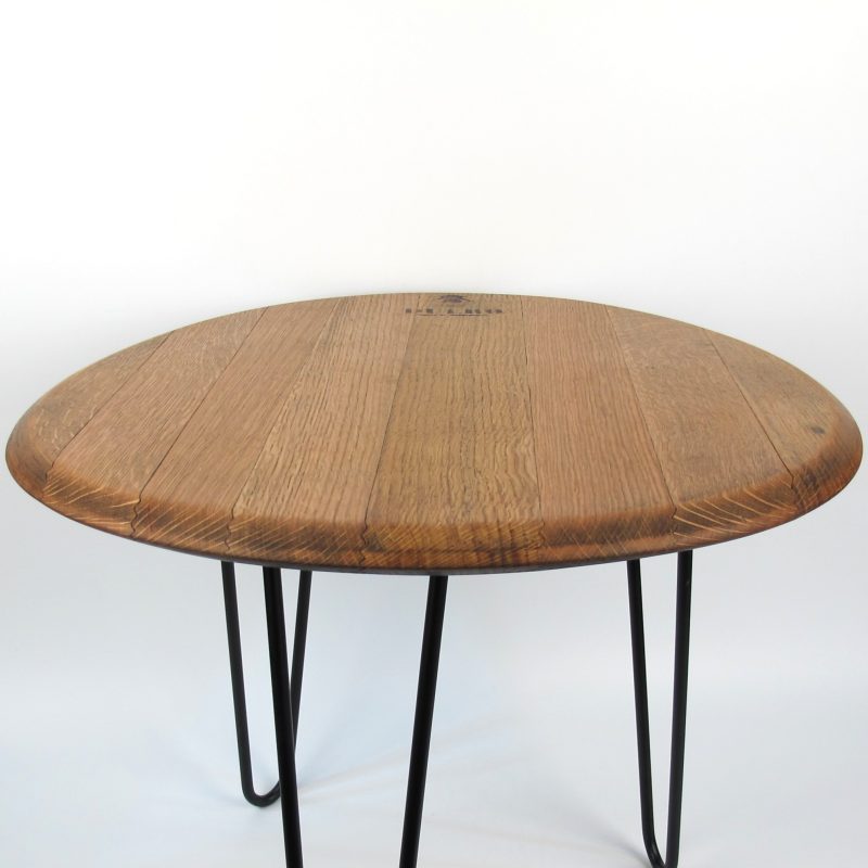 Coffee table made of old wine barrel lid Ø=54cm "Duero Baños de Valdearados"