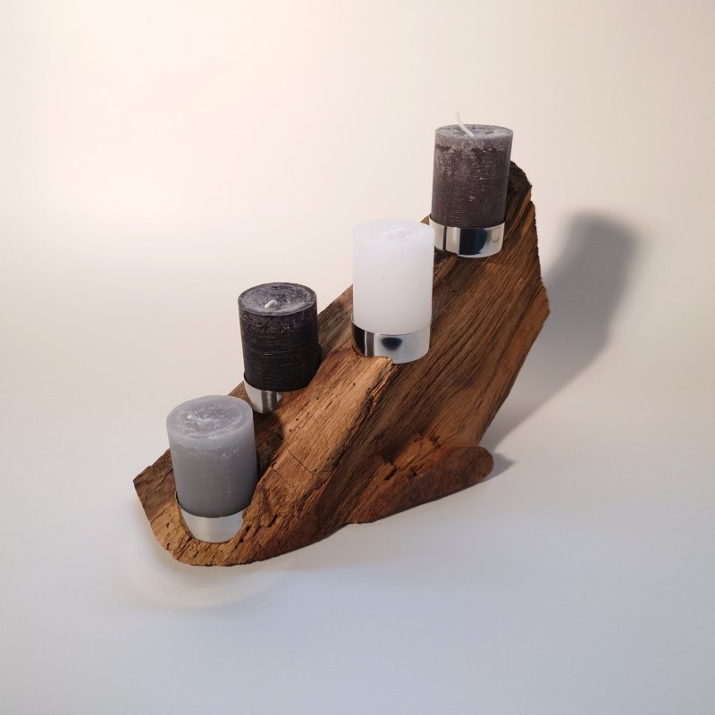 Quattro candlestick rustic