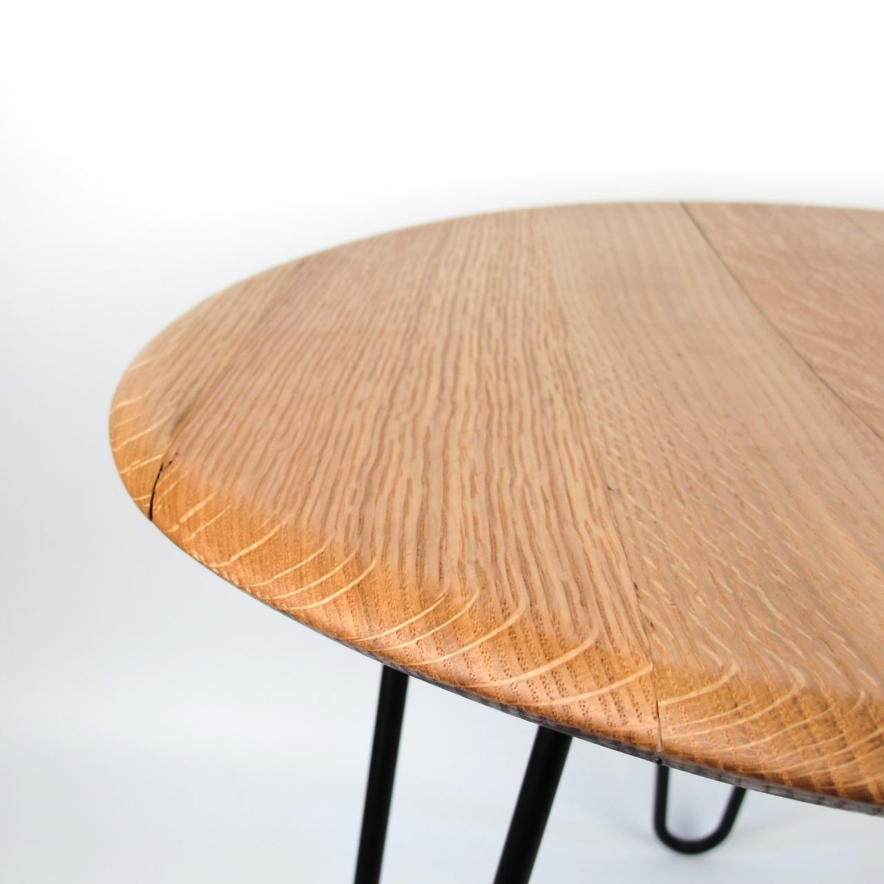 Coffee table made from old wine barrel lid without embossing