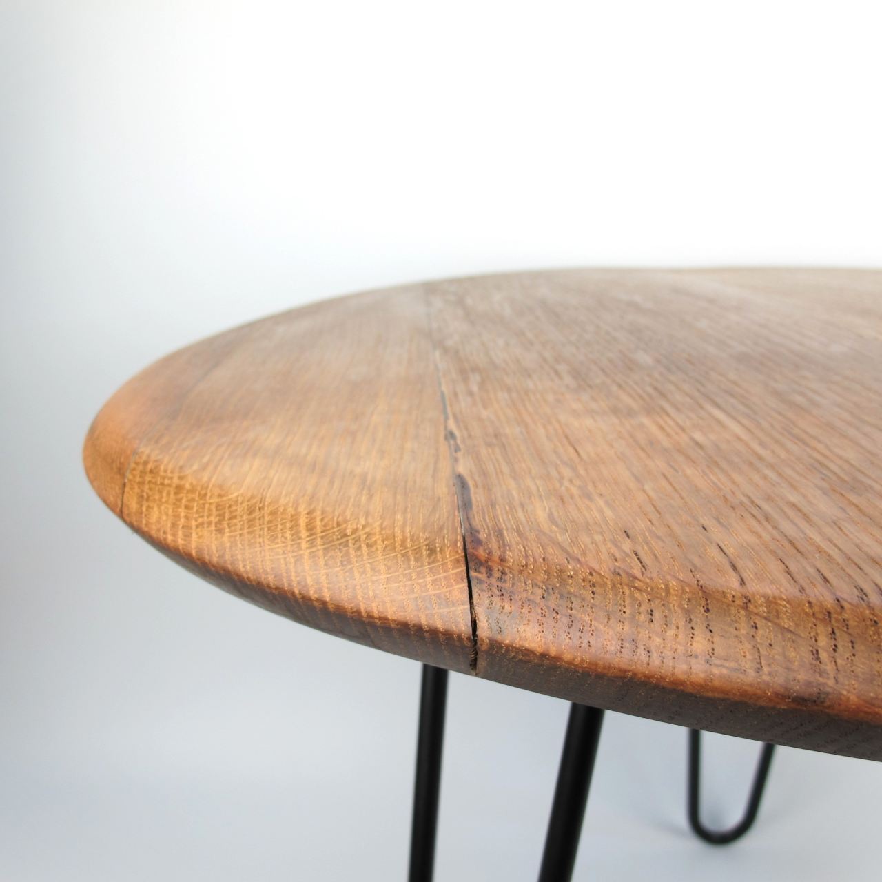 Coffee table made from old whiskey barrel lid Ø=66cm "without embossing"