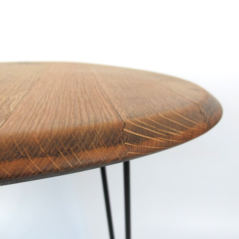 Coffee table made of old wine barrel lid Ø=54cm "Duero Baños de Valdearados"