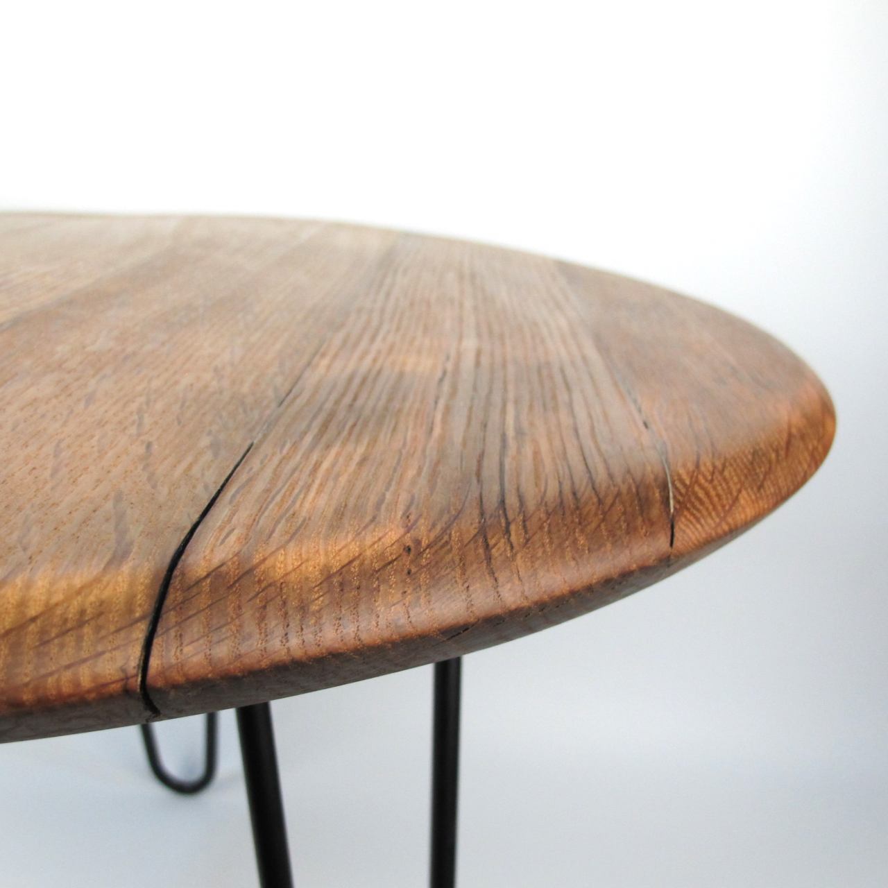 Coffee table made from old whiskey barrel lid Ø=66cm "without embossing"