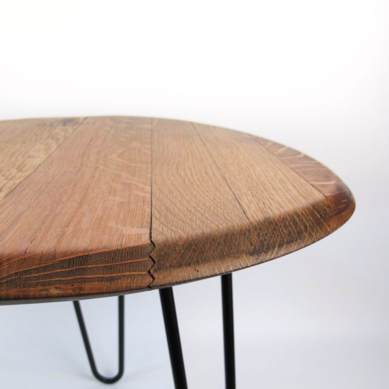 Coffee table made from old wine barrel lid "Duero"