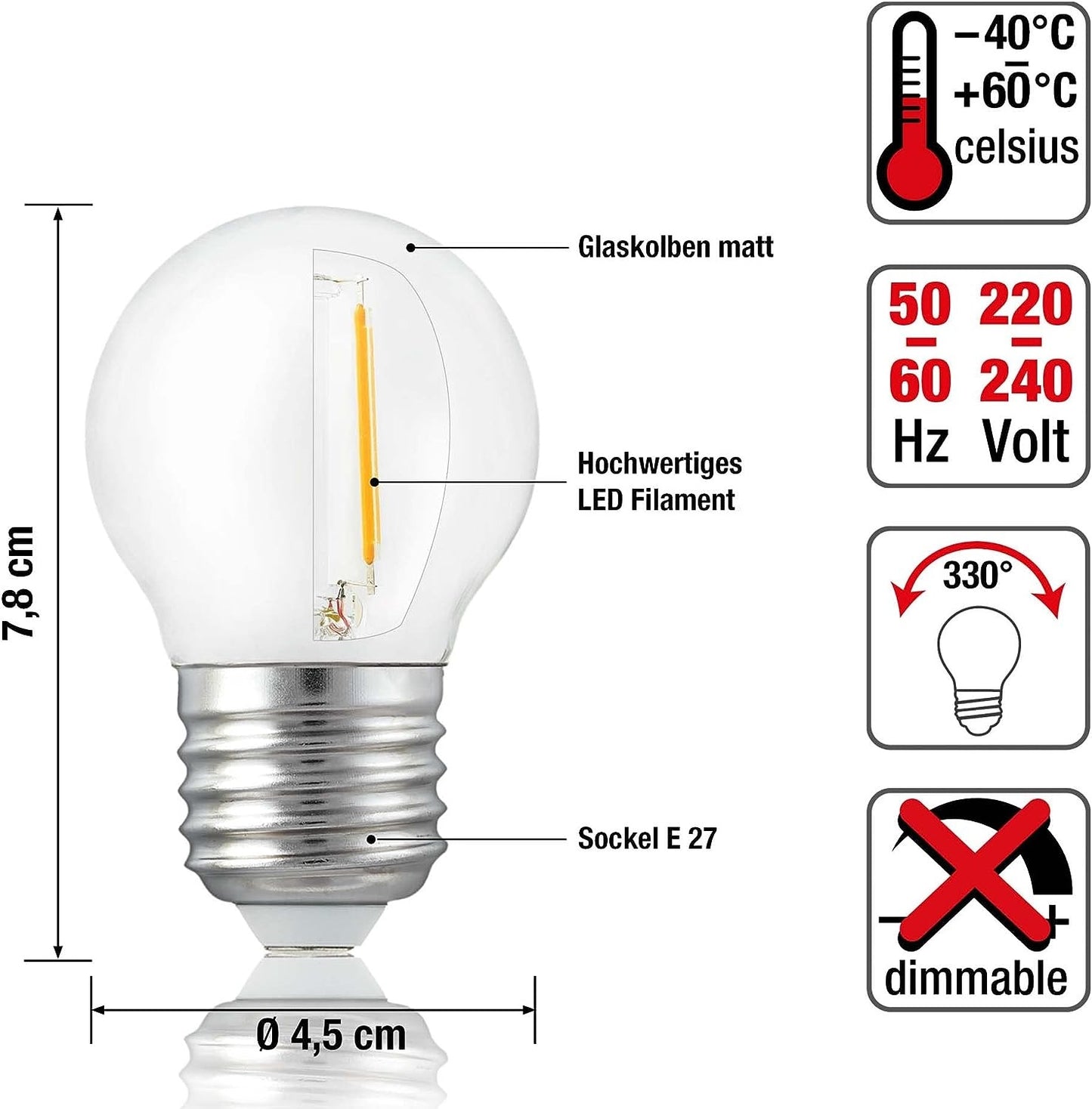 LED Ersatzbirne für Wegeleuchte "Nüri"