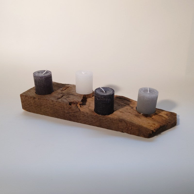 Quattro candlestick rustic