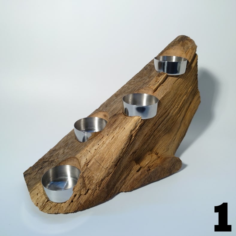 Quattro candlestick rustic