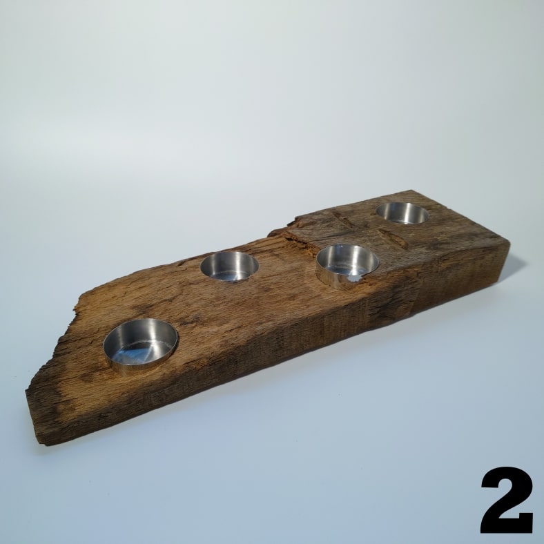 Quattro candlestick rustic