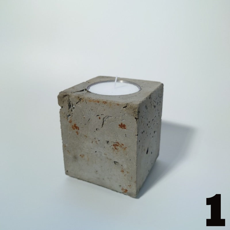 Concrete tea light holder