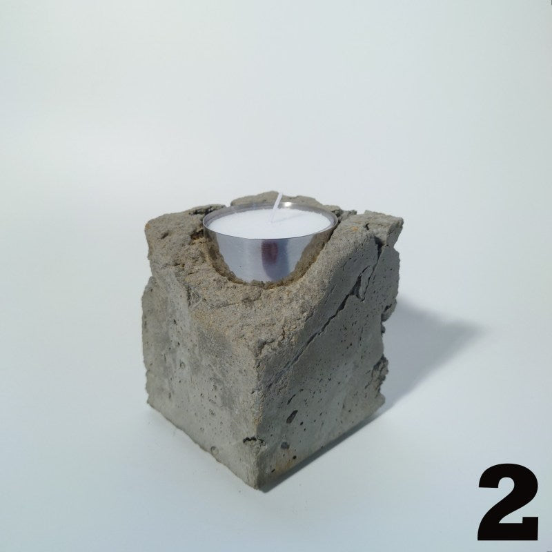 Concrete tea light holder