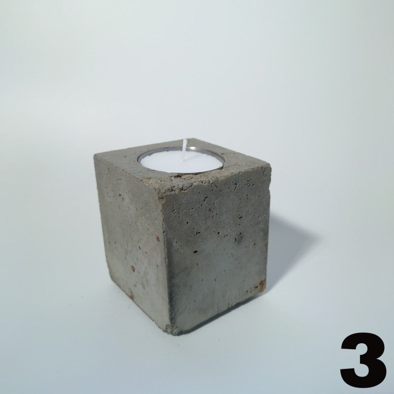 Concrete tea light holder