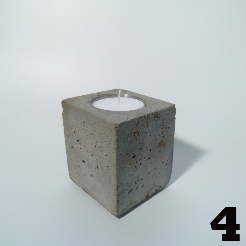 Concrete tea light holder