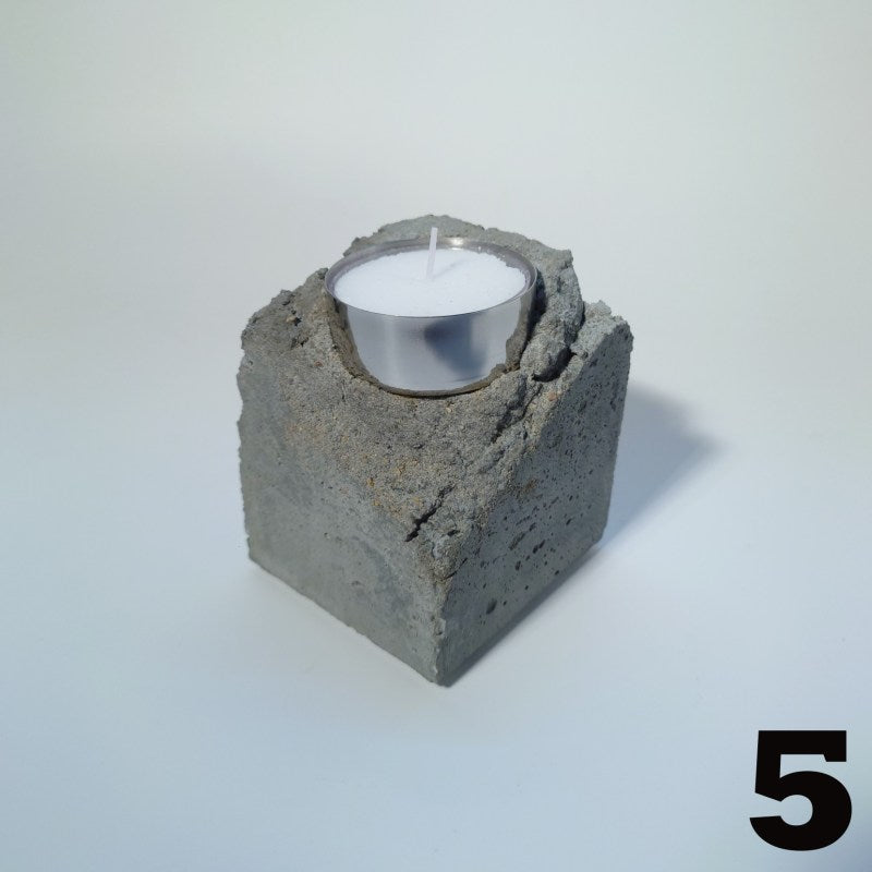 Concrete tea light holder