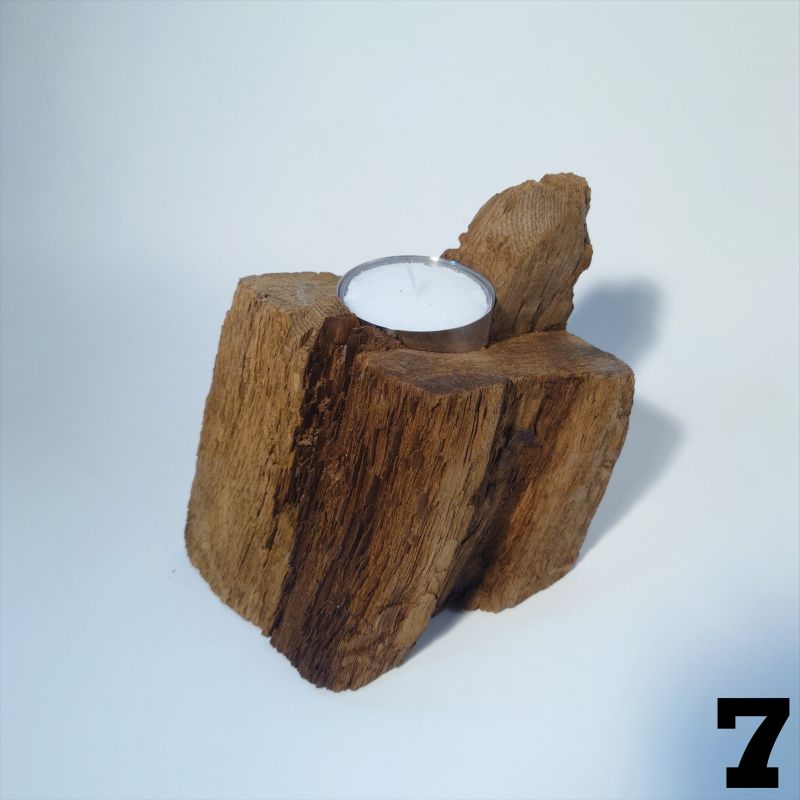 Wooden tea light holder